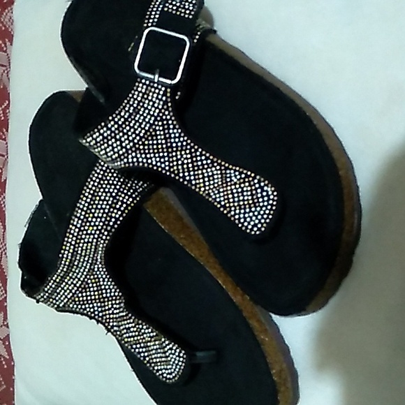 Portàge Shoes - Portàge sandal bronze and silver beaded size small (5/7)